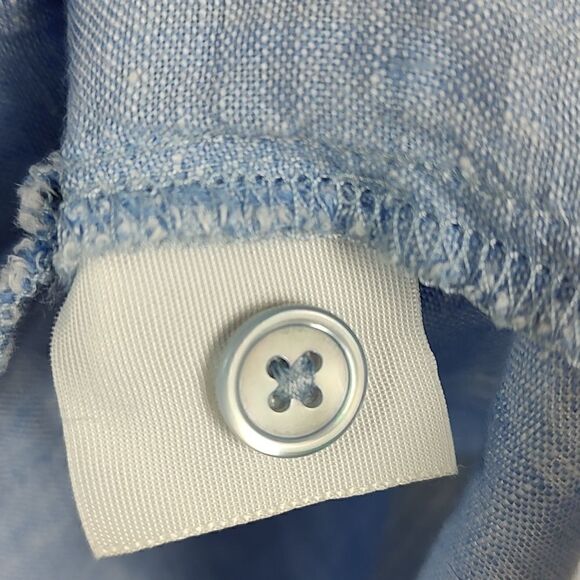 Lands' End Sleeveless Linen Waist Tie Dress Size L - Picture 10 of 11